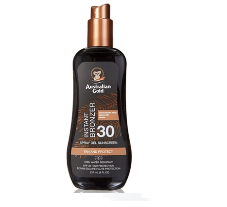 AUSTRALIAN GOLD INSTANT BRONZER SPRAY GEL SPF30 237ML