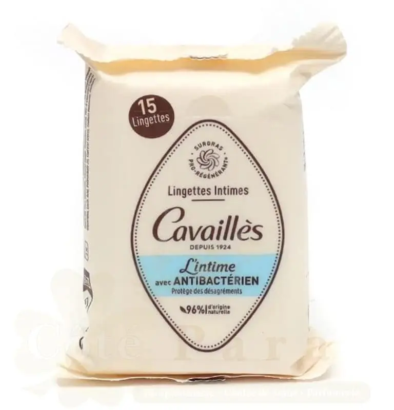 ROGE CAVAILLES LINGETTES INTIMES AVEC ANTI BACTERIEN 15U NEW