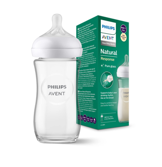 AVENT BIBERON NATURAL RESPONSE EN VERRE 1M+ 240ML SCY933/01