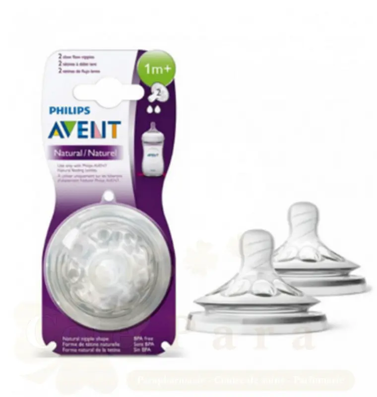 AVENT NATURAL 2 TETINES 1M+ SLOW FLOW SCF042/27