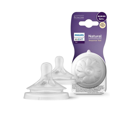 AVENT NATURAL 2 TETINES 6M+ FLOW 5 TEATS SCY965/02