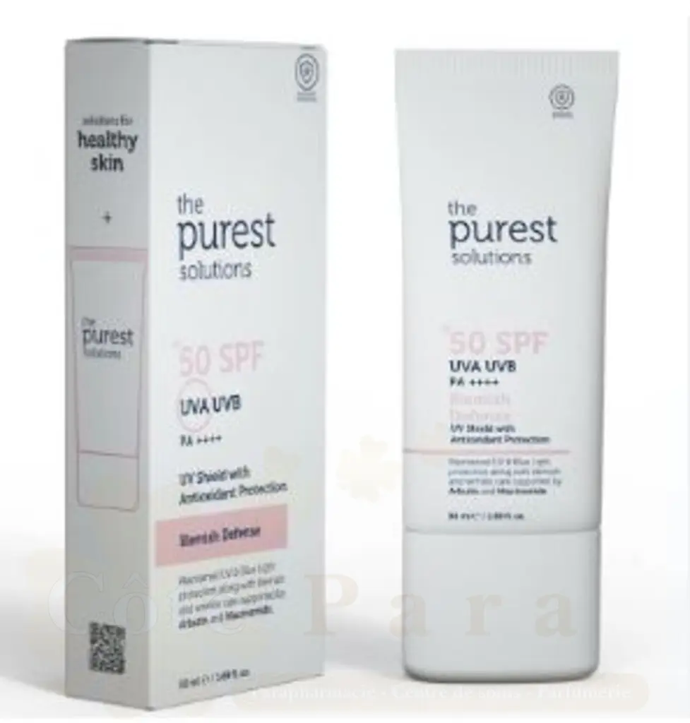 THE PUREST SOLUTIONS BLEMISH DEFENSE ANTIOXIDANT PROTECTION SPF50+ 50ML