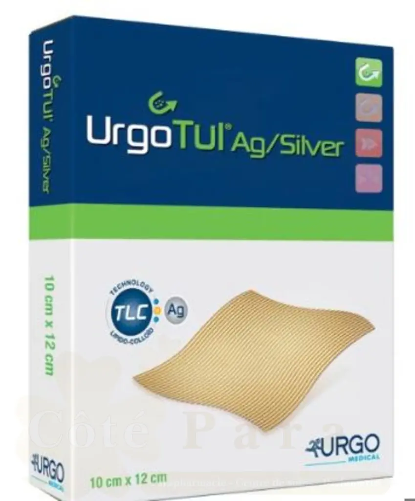 URGOTUL AG SILVER 10X12CM /UNITE