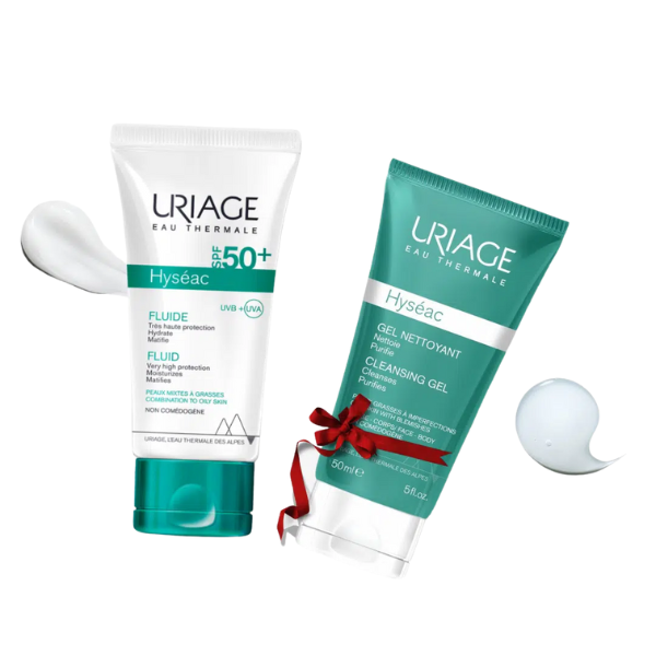 URIAGE HYSEAC ECRAN SPF 50 50ML+GEL NETTOYANT 50ML OFFERT