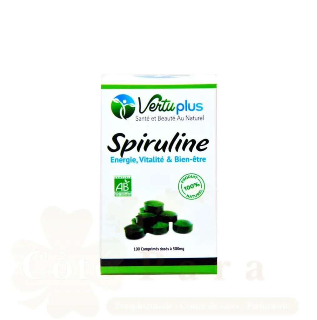 VERTUPLUS SPIRULINE 100 COMPRIMES