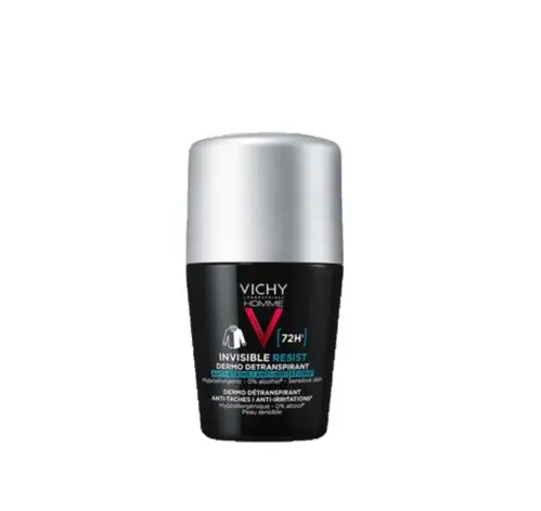 VICHY DEO HOMME INVISIBLE RESIST DERMO DETRANSPIRANT 72H 50ML