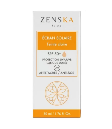 ZENSKA ECRAN SOLAIRE TEINTE CLAIR 50ML