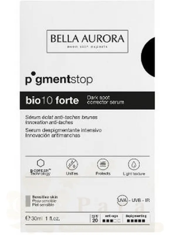 BELLA AURORA BIO 10 FORTE PIGMENT PEAU SENSIBLE 30ML