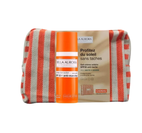 BELLA AURORA FLUIDE SOLAIRE ANTI TACHE SPF50+ PNS 50ML + TROUSSE COTON...