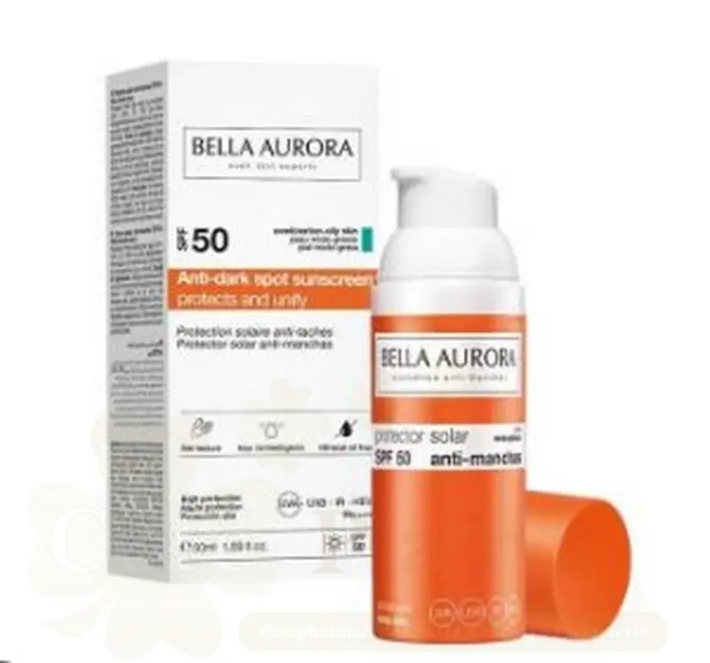 BELLA AURORA GEL CREME SOLAIRE ANTI TACHE SPF50 PMG 50ML