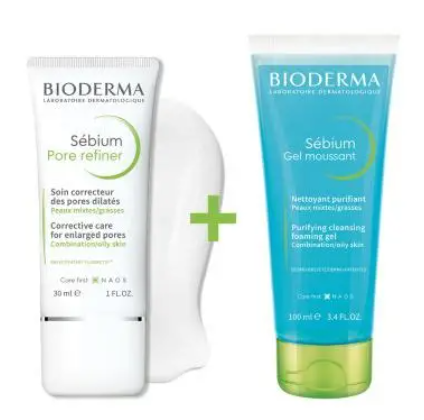 BIODERMA COFFRET SEBIUM PORE REFINER 40ML+SEBIUM GEL MOUSSANT 100 ML