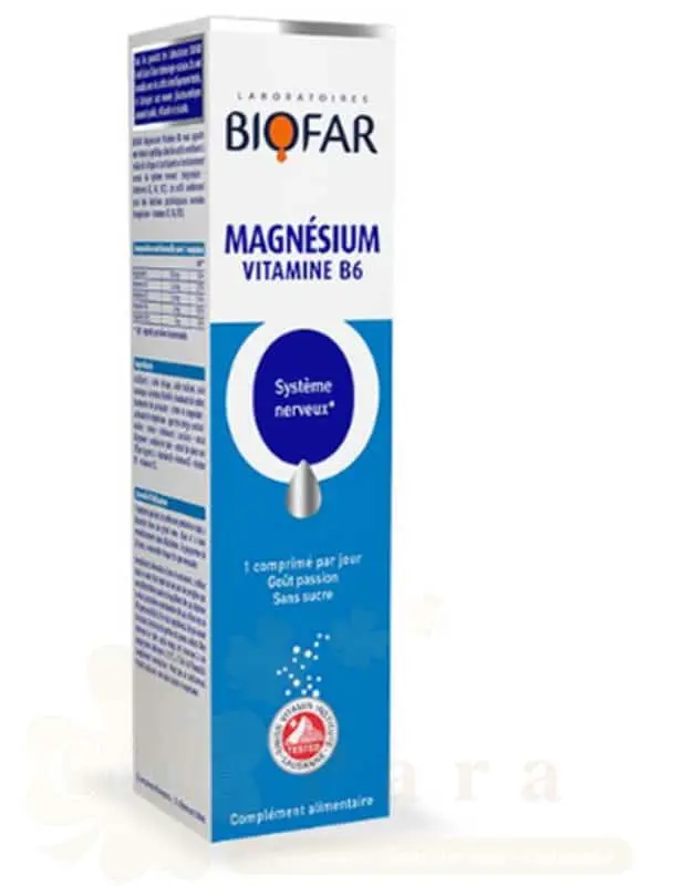 BIOFAR MAGNESIUM +VITAMINE B6 +B2 BOITE 20CP