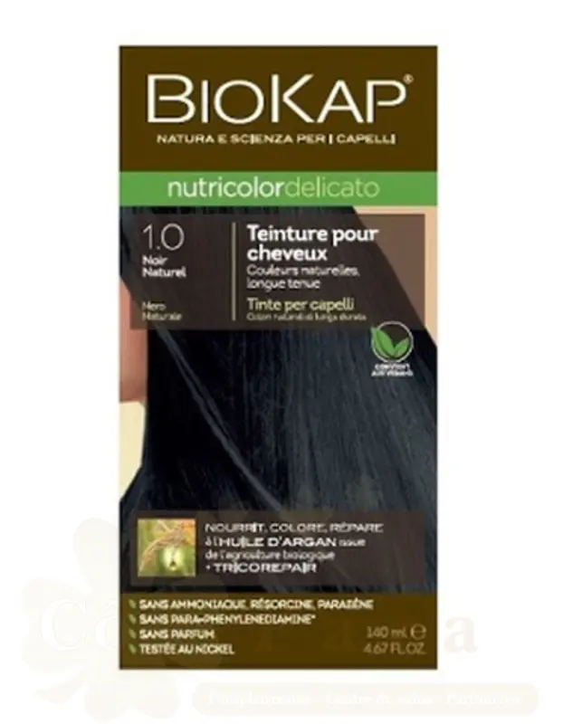 BIOKAP NUTRICOLOR DELICATO 1.0 NOIR NATUREL NEW