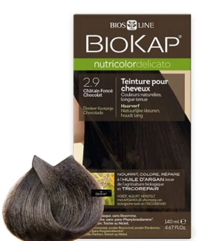 BIOKAP NUTRICOLOR DELICATO 2.9 CHATAIN FONCE CHOCOLAT