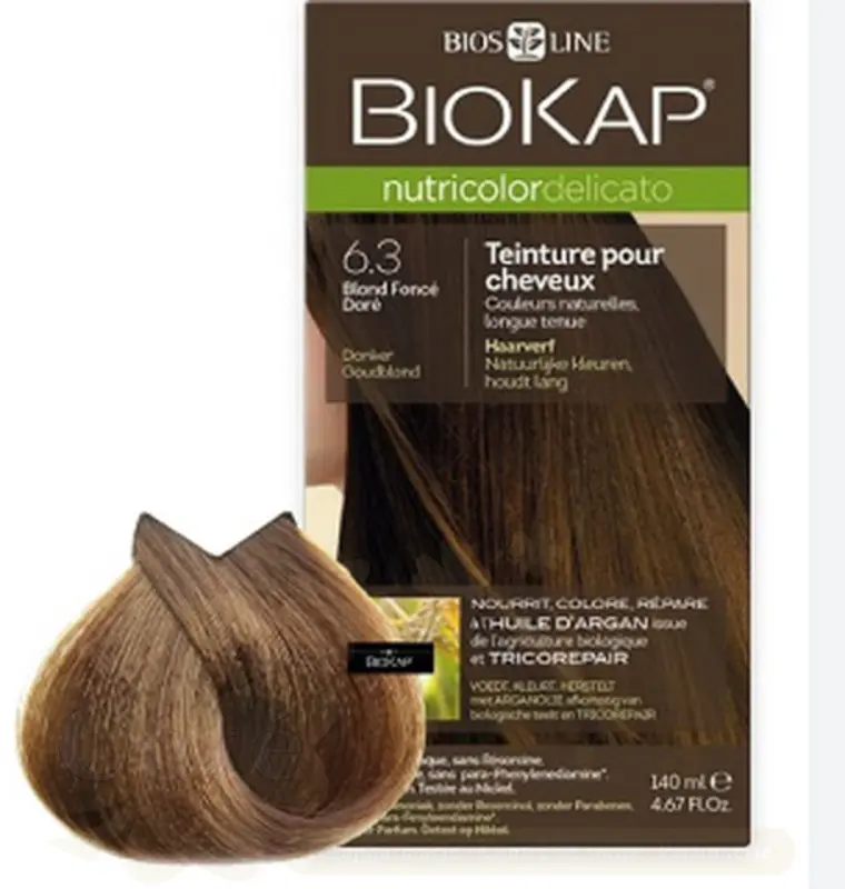 BIOKAP NUTRICOLOR DELICATO 6.3 BLOND FONCE DORE NEW