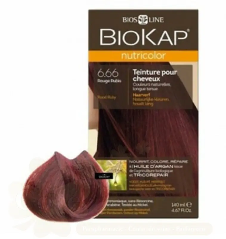 BIOKAP NUTRICOLOR DELICATO RAPID 6.66 ROUGE RUBIS