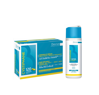 BIORGA COFFRET CYSTIPHANE 120 CP + CYSTIPHANE SHAMPOINGANTI CHUTE 200ML OFFERT