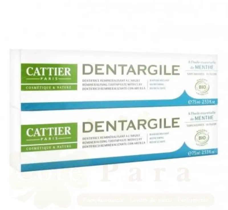 CATTIER DENTARGILE MENTHE 75ML LOT DE 2