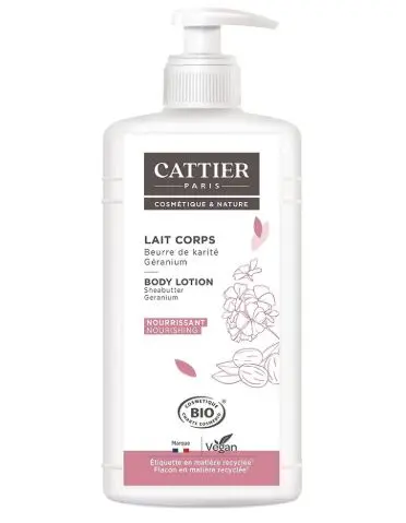 CATTIER LAIT CORPS SECHE NOURRISSANT KARITE GERANIUM 500ML