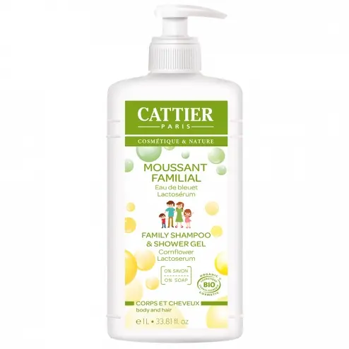 CATTIER MOUSSANT FAMILIAL CORPS ET CHEVEUX 1L