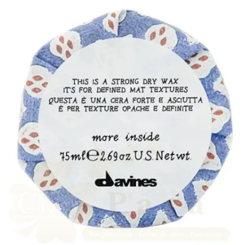 DAVINES MORE INSIDE STRONG DRY WAX 75ML