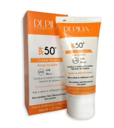 DEPILIA ECRAN CREME SOLAIRE INVISIBLE SPF50+ 50ML