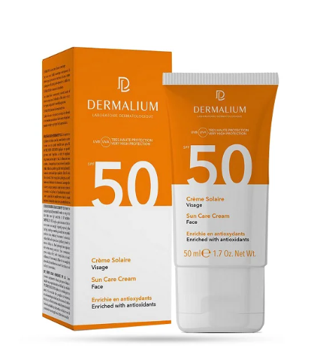 DERMALIUM CREME SOLAIRE INVISIBLE PEAUX SENSIBLES SECHES SPF50+ 50ML