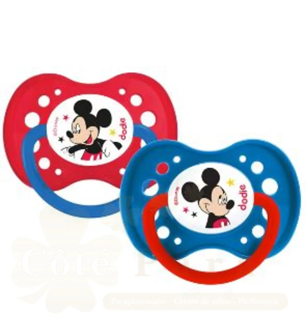 DODIE 2 SUCETTES ANATOMIQUES MICKEY 18M+ N? A65