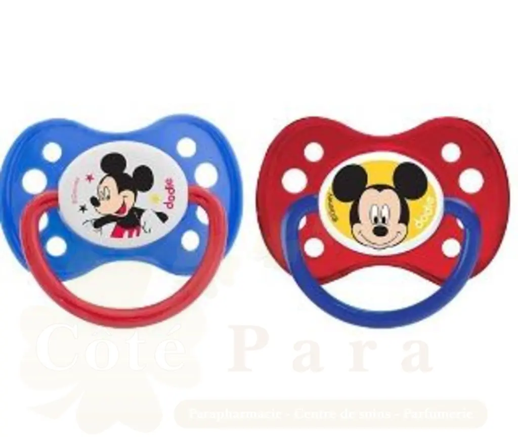 DODIE 2 SUCETTES ANATOMIQUES MICKEY 6M+ N° A63