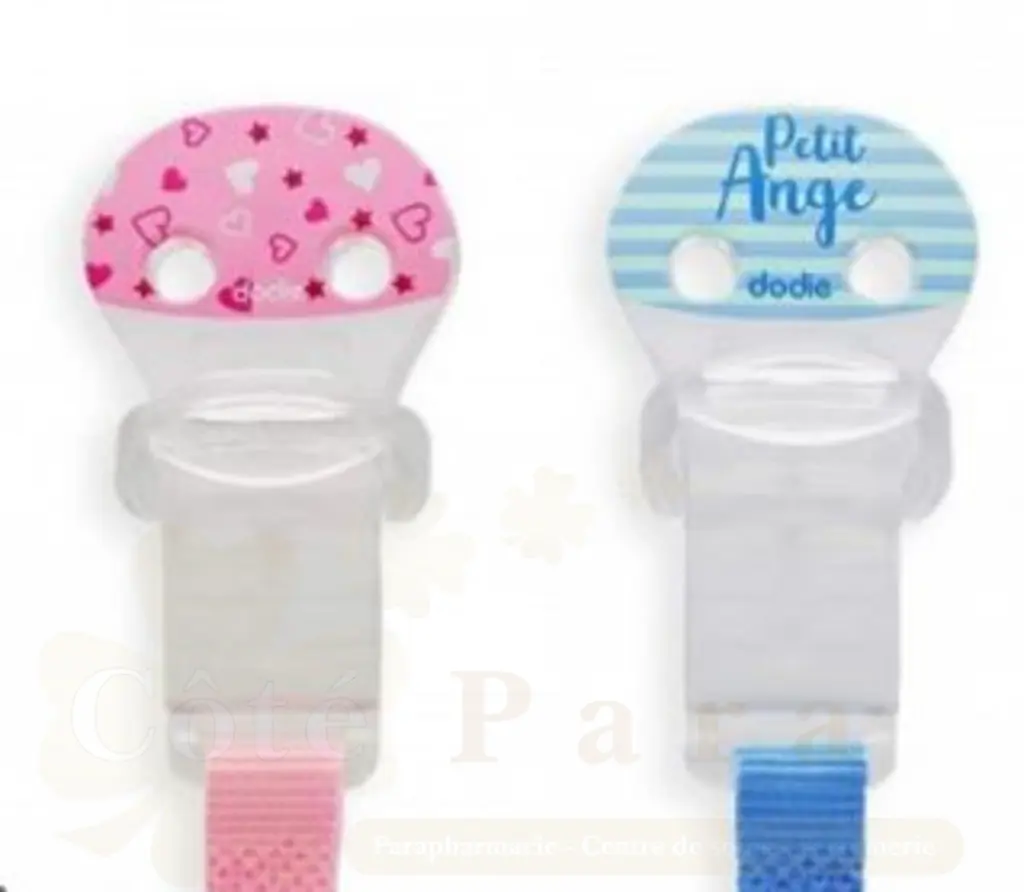 DODIE ATTACHE SUCETTE RUBAN ROSE/BLEU