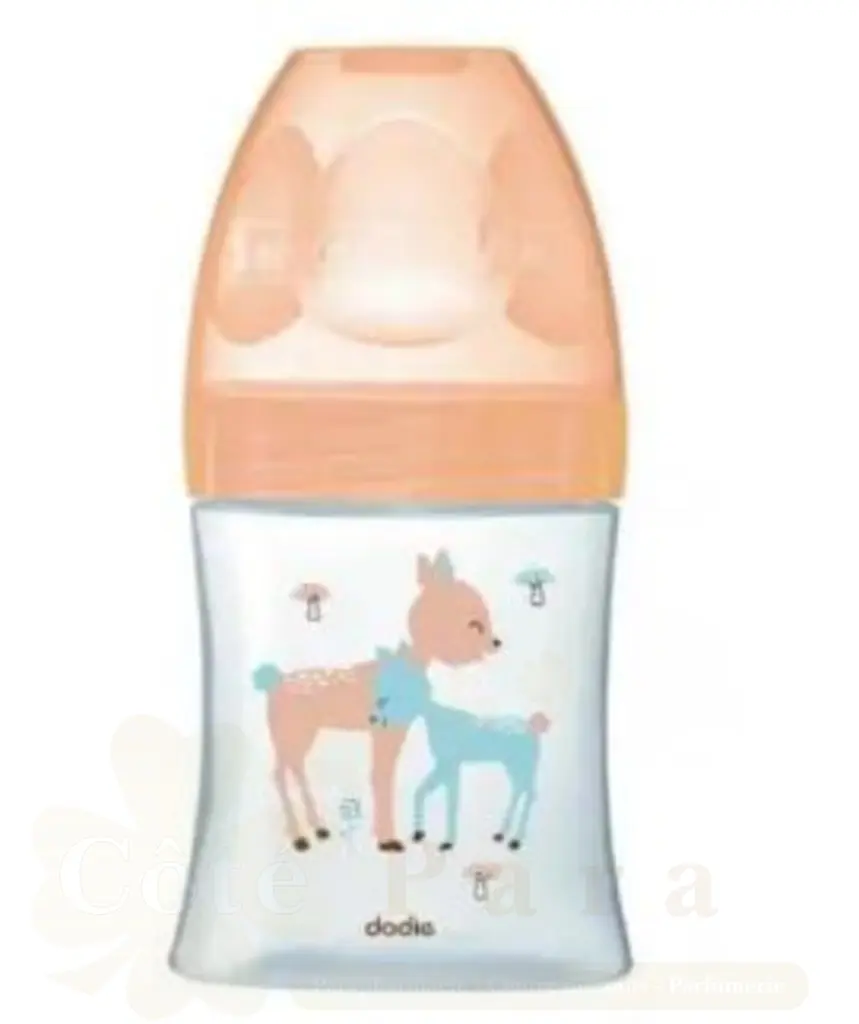 DODIE BIB EN VERRE 150ML BEIGE BICHE TET PLATE