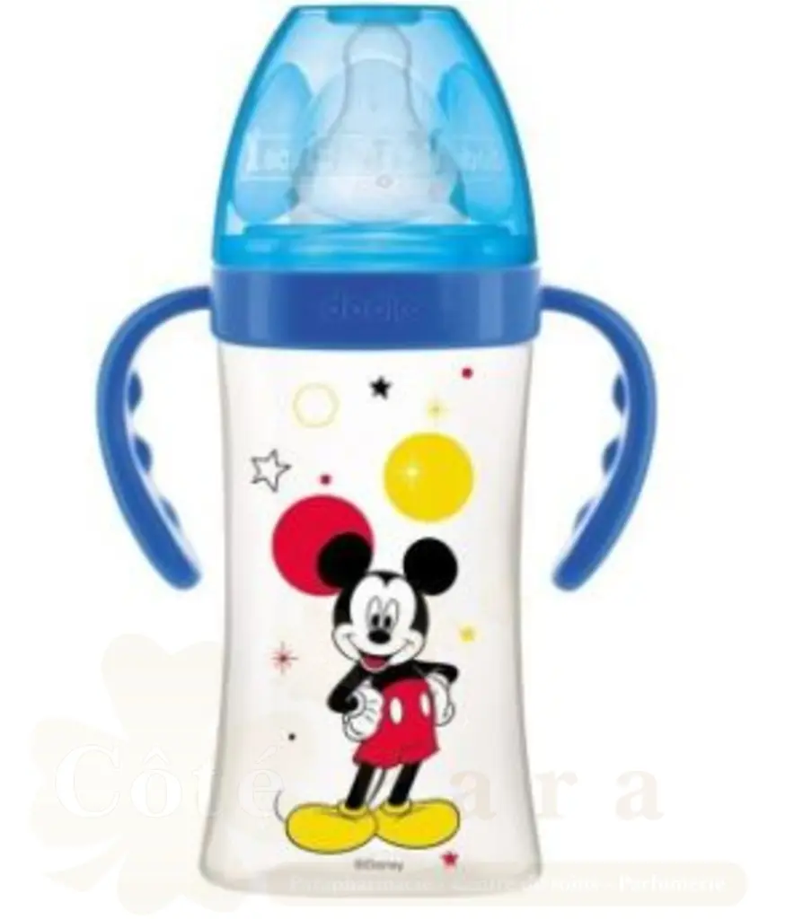 DODIE BIB INITIATION+ AVEC ANSES MICKEY BLEU 0-6M 270ML