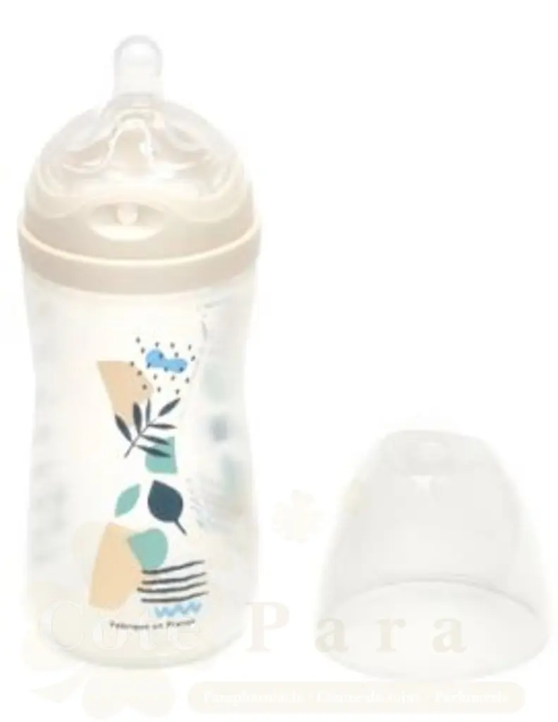 DODIE BIBERON ANTI COLIQUE D2 AVEC TETINE MULTI PERFOREE 0-6M BLEU 270ML