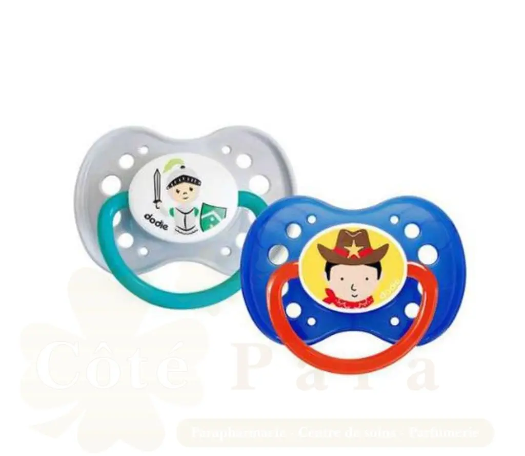 DODIE SUCETTES ANATOMIQUES GARÇON COWBAY+ CHEVALIER 18M+ A8