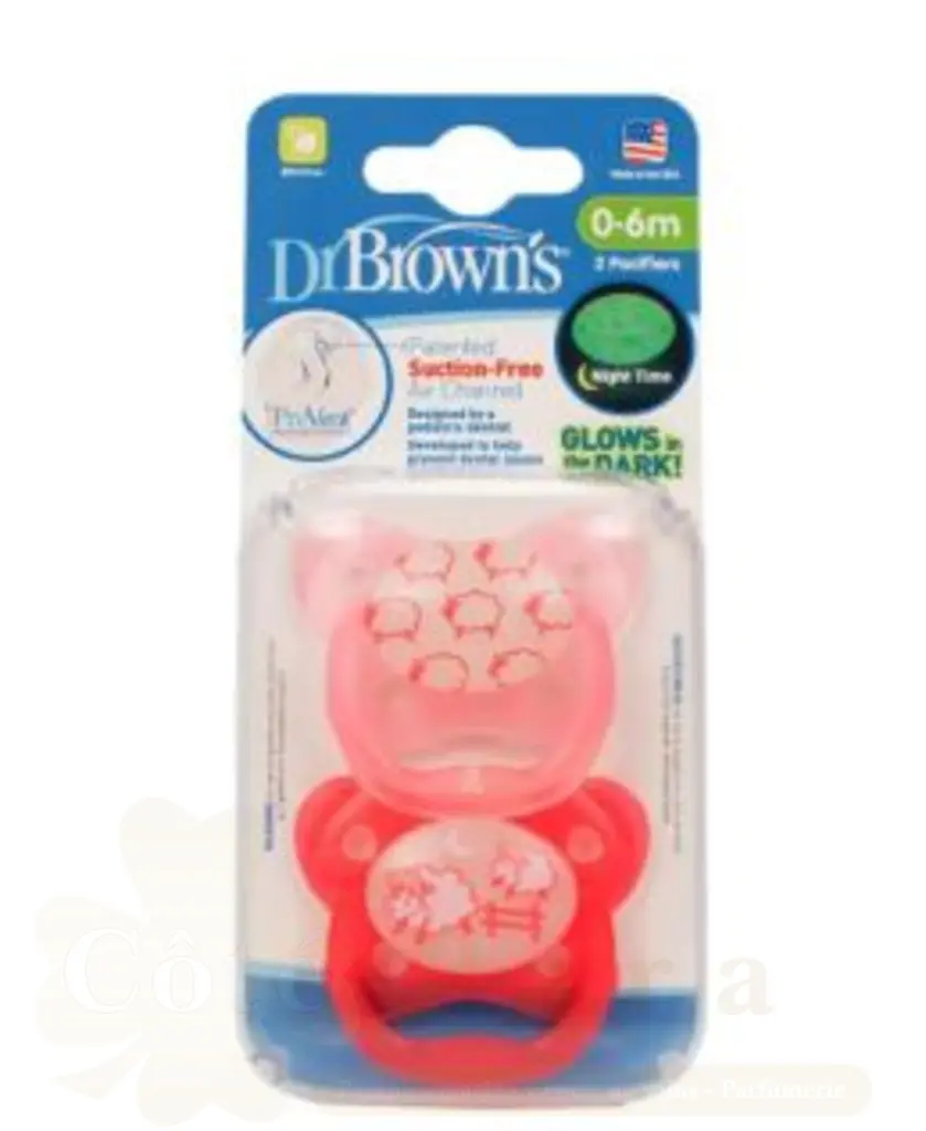 DR BROWNS 2 SUCETTE PREVENT CONTOURED SHIELD 0-6M PV12301