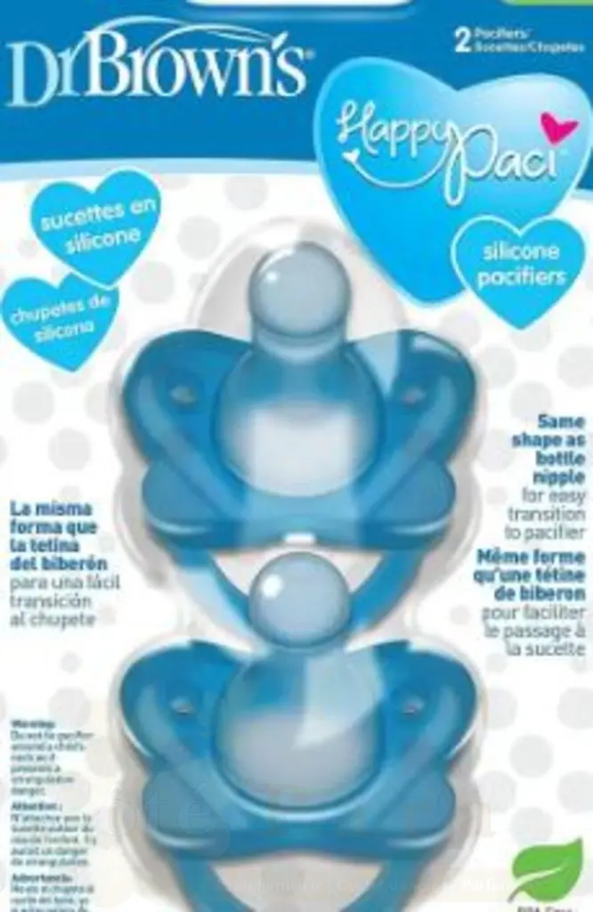 DR BROWNS 2 SUCETTES EN SILICONE HAPPY PACI PS12002