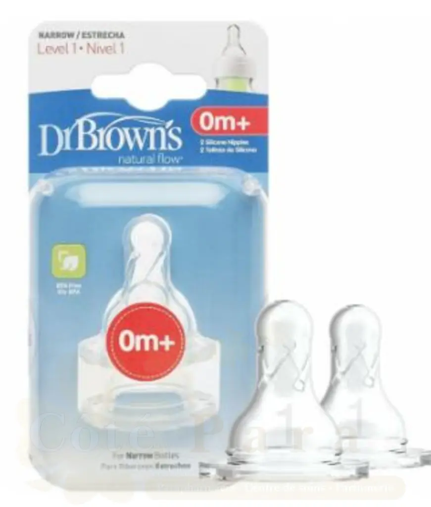DR BROWNS 2 TETINES NARROW LEVEL1 0M+ 302INTL