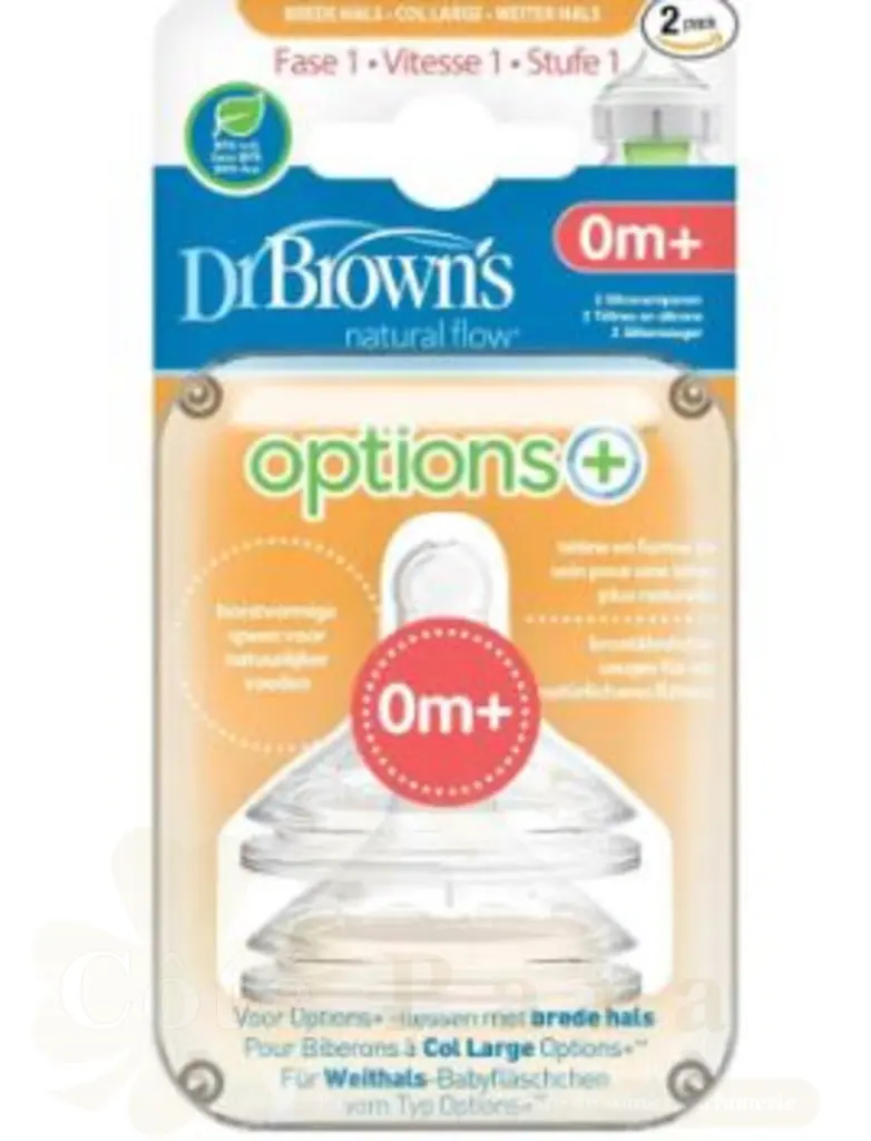 DR BROWNS 2 TETINES OPTION+ LEVEL 1 0M+ WN1201