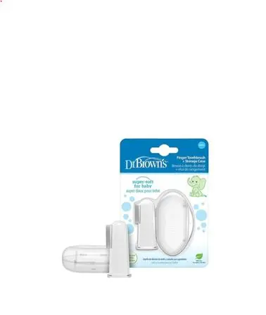 DR BROWNS BROSSE A DENTS EN SILICONE AVEC ETUI 3M+ HG126