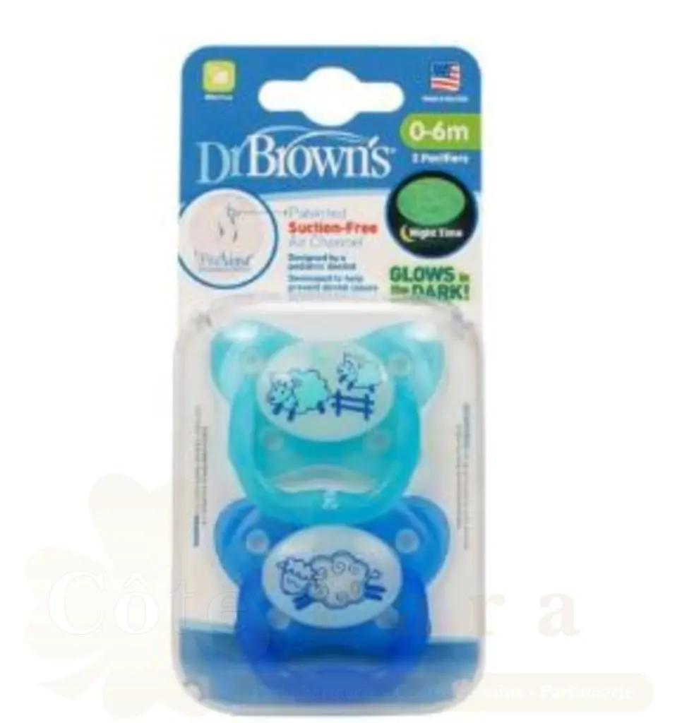 DR BROWNS SUCETTE PREVENT SILICONE SHILD PACIFIER BLEU 0-6M PV11407