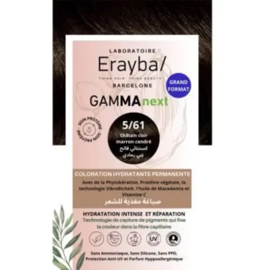 ERAYBA GAMMA NEXT COLOR 5.61 CHATAIN CLAIR MARRON CENDRE 270ML xxxy