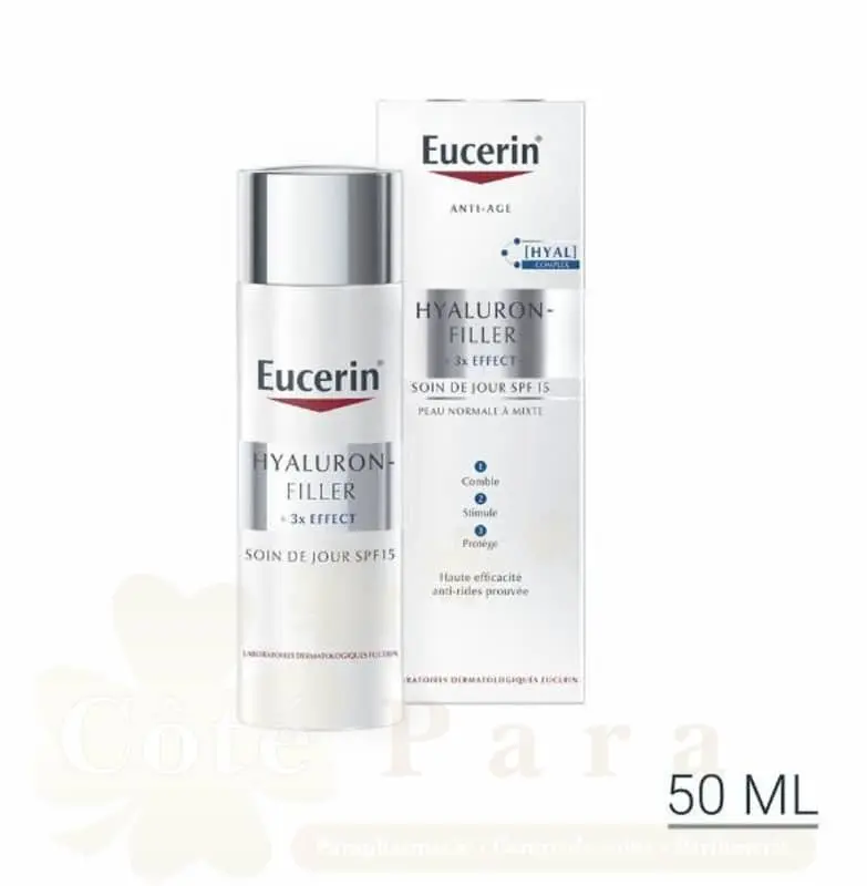 EUCERIN HYALURON FILLER +3X EFFECT JOUR PNM POMPE 50ML