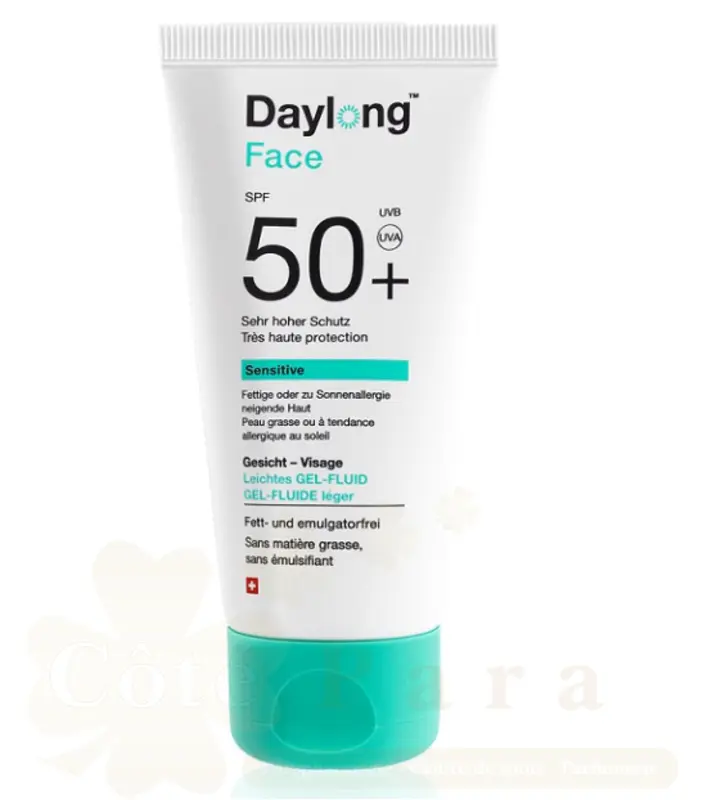 GALDERMA DAYLONG FACE SENSITIVE GEL FLUIDE LEGER SPF50+ 50ML