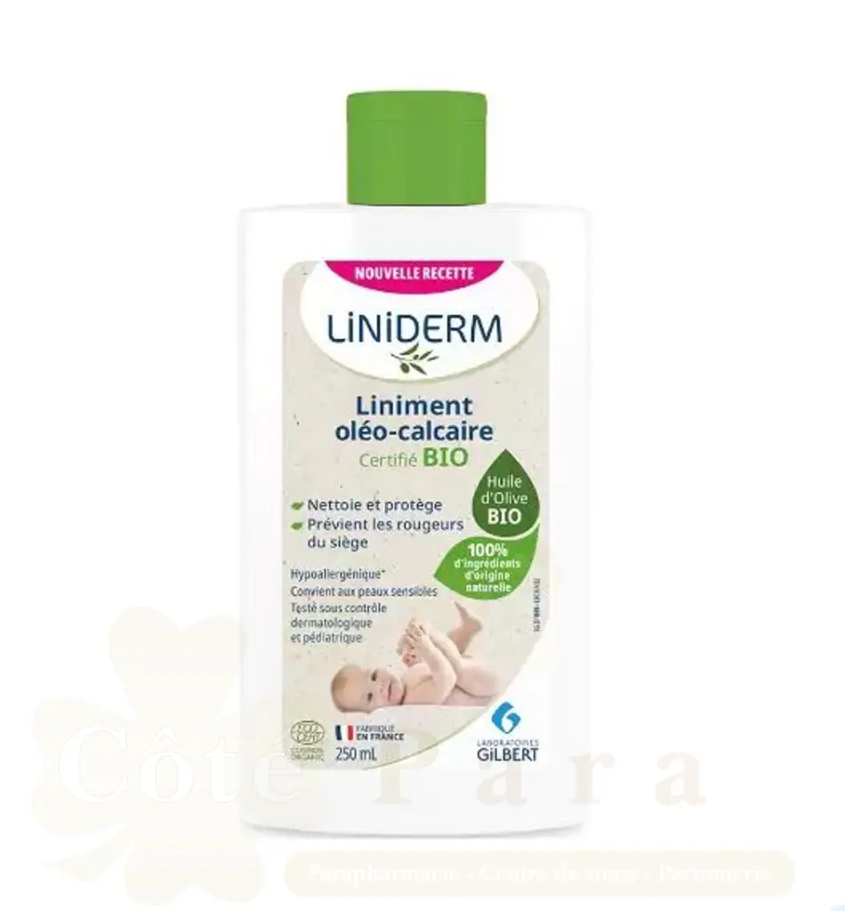 GILBERT LINIDERM LINIMENT OLÉO-CALCAIRE A L’HUILE D’OLIVE BIO 250ML