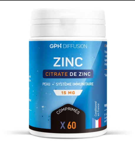 GPH DIFFUSION CITRATE DE ZINC 15MG 60 COMPRIMES