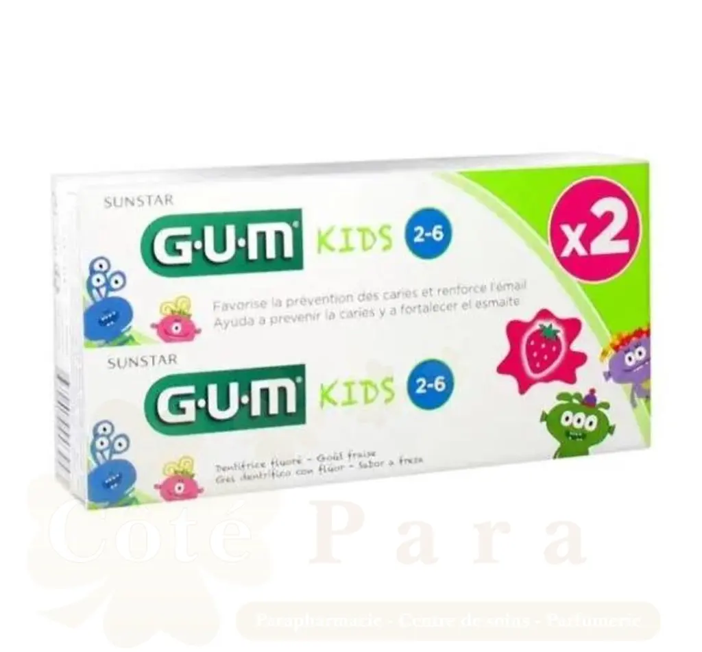 GUM DENTIFRICE KIDS 3ANS+ 50ML LOT DE 2 3000/2