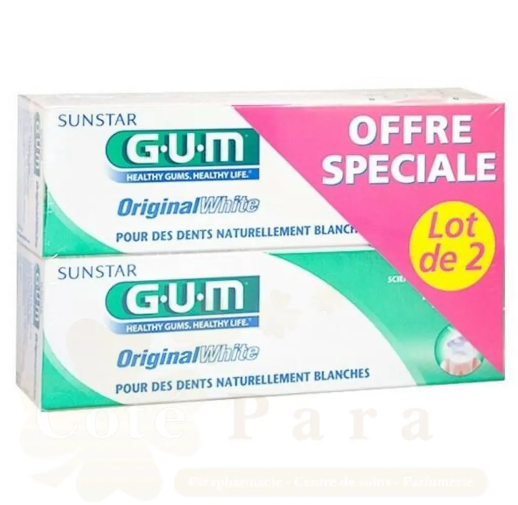 GUM DENTIFRICE ORIGINAL WHITE LOT DE 2 REF1745/2