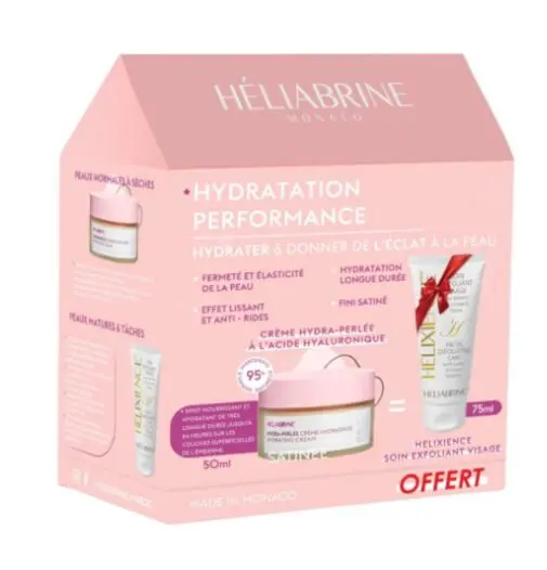 HELIABRINE COFFRET HYDRA PERLEE CREME HYDRATANTE 50ML + SOIN EXFOLIANT 75ML OFFERT