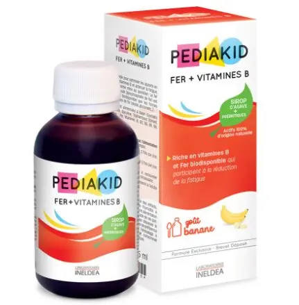 INELDEA PEDIAKID FER + VITAMINE B SIROP 125ML