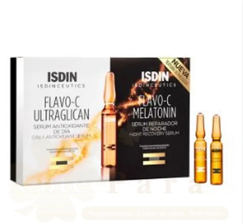 ISDIN FLAVO C PACK SERUM 24H JOUR ET NUIT 10+10 AMPS *2ML...